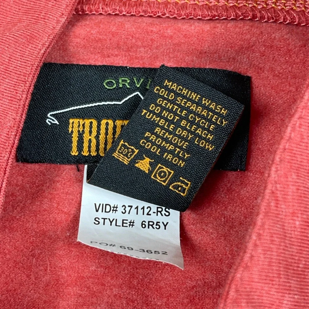 Orvis Pullover Mens XXL Red Trout Bum Quarter Zip Stretch Outdoor Gorpcore